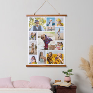 Create Your Own 11 Photo Collage Hanging Tapestry
