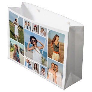 Create Your Own 11 Photo Collage Large Gift Bag
