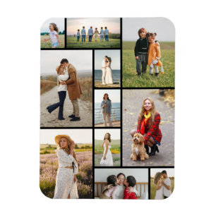 Create Your Own 11 Photo Collage Magnet