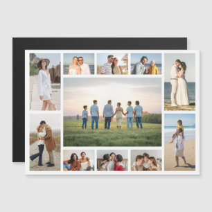 Create Your Own 11 Photo Collage Magnetic Card