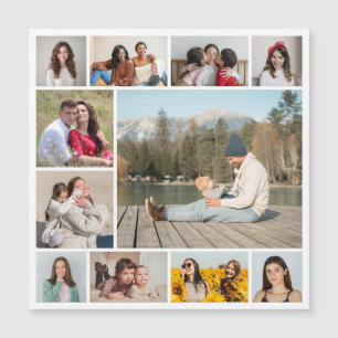 Create Your Own 11 Photo Collage Magnetic Card
