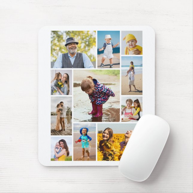 Create Your Own 11 Photo Collage Mouse Pad (With Mouse)