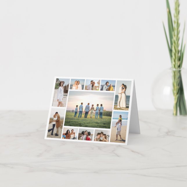 Create Your Own 11 Photo Collage  Note Card (Front)