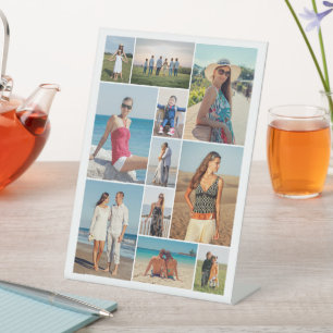 Create Your Own 11 Photo Collage Pedestal Sign
