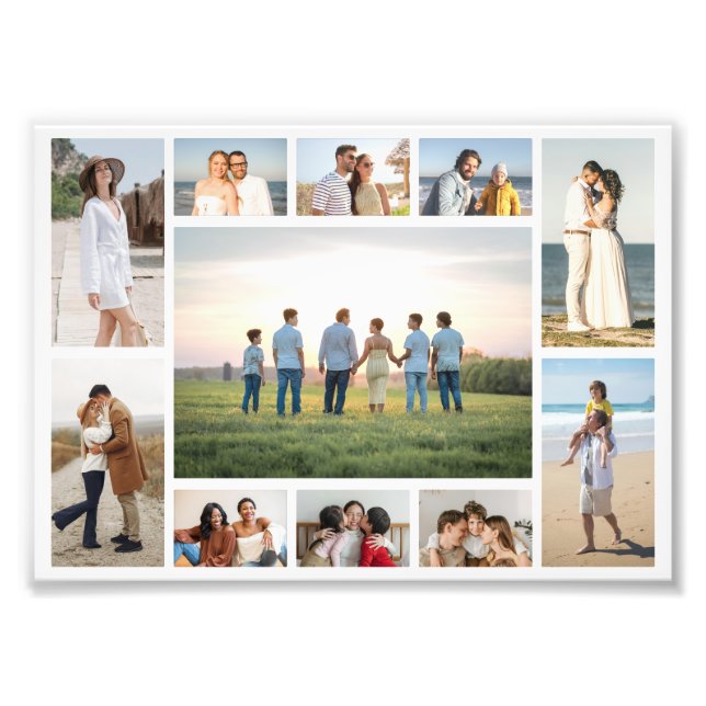 Create Your Own 11 Photo Collage Photo Enlargement Print (Front)