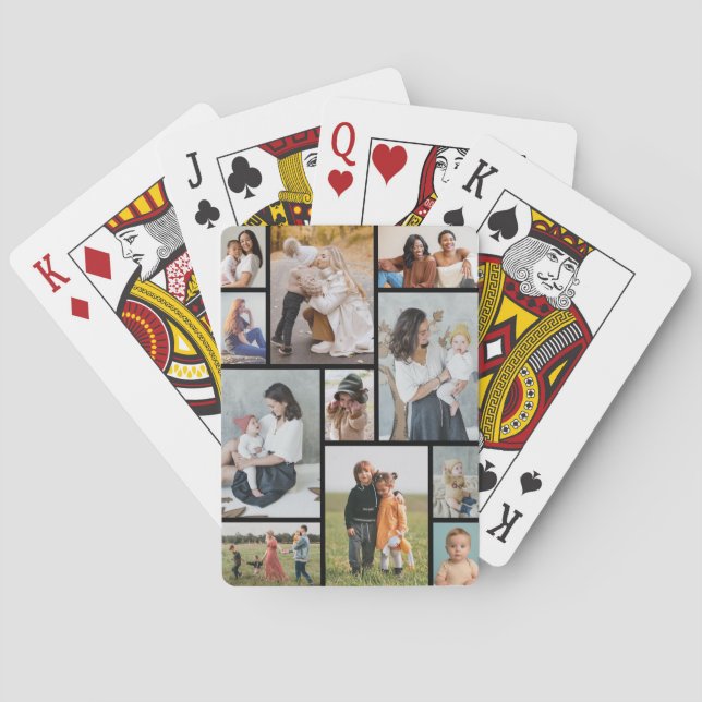 Create Your Own 11 Photo Collage Playing Cards (Back)