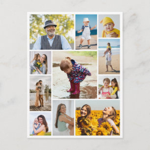 Create Your Own 11 Photo Collage Postcard