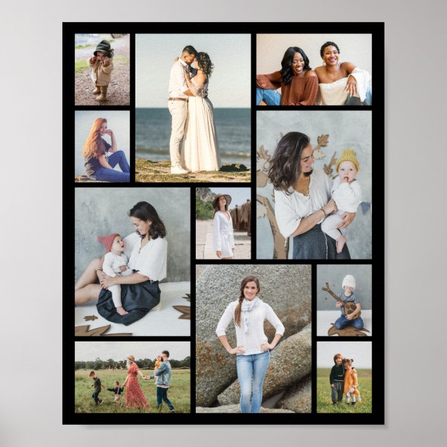 Create Your Own 11 Photo Collage Poster (Front)