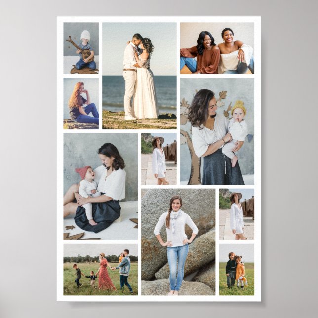 Create Your Own 11 Photo Collage Poster (Front)
