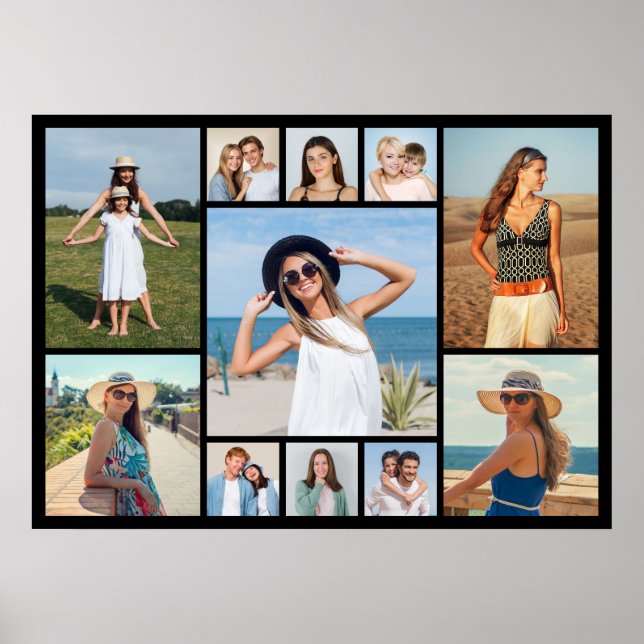 Create Your Own 11 Photo Collage Poster (Front)