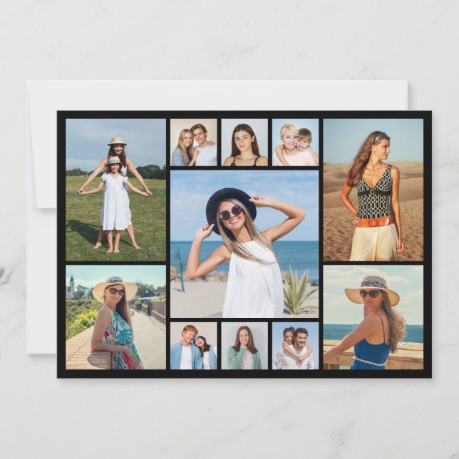  Create Your Own 11 Photo Flat Card (Front)