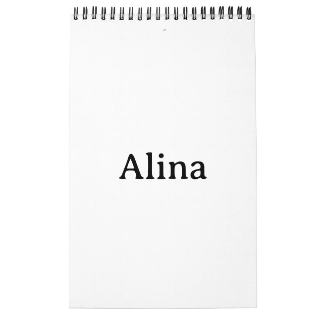Create Your Own 11" x 7" Single Page Small Black Calendar (Cover)