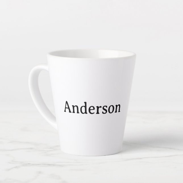Create Your Own 12 oz Small  Latte Mug (Left Angle)