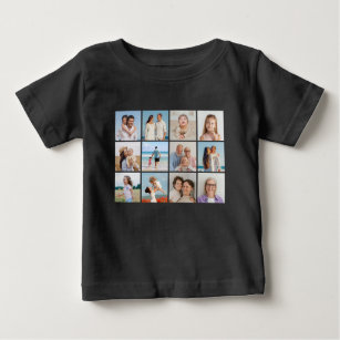 Create Your Own 12 Photo Collage Baby T-Shirt