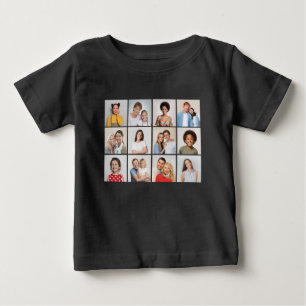 Create Your Own 12 Photo Collage Baby T-Shirt