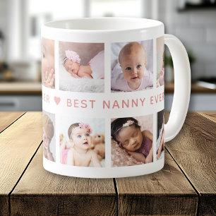 Create Your Own 12 Photo Collage Best Nanny Ever  Coffee Mug