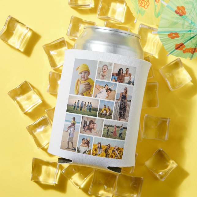Create Your Own 12 Photo Collage Can Cooler (In Situ Summer)