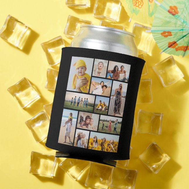 Create Your Own 12 Photo Collage Can Cooler (In Situ Summer)
