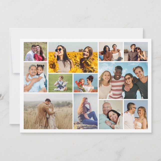 Create Your Own 12 Photo Collage  Card (Front)
