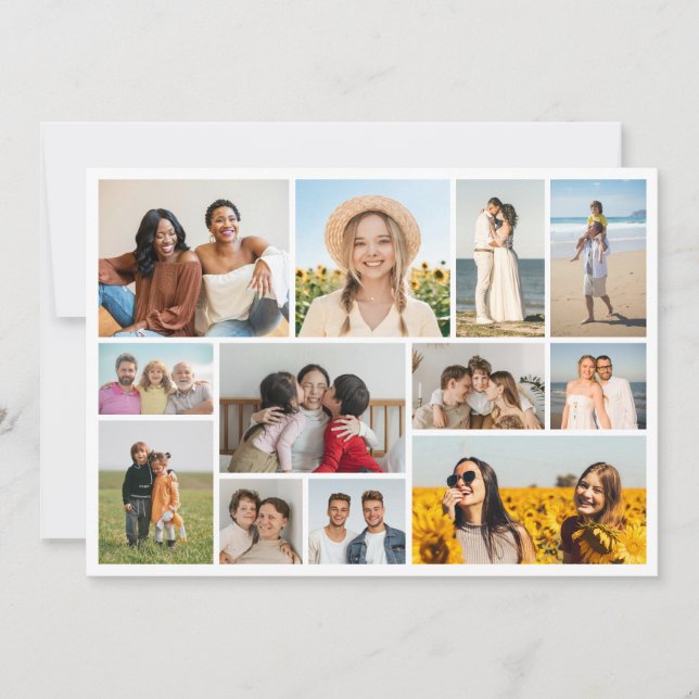 Create Your Own 12 Photo Collage Card (Front)