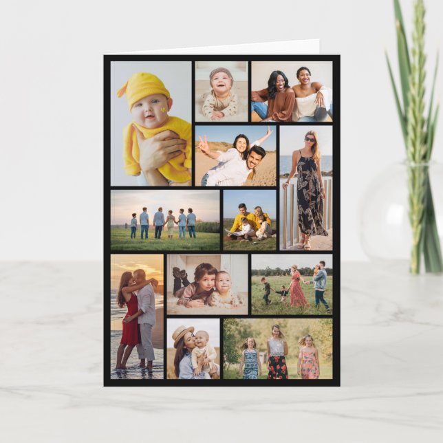 Create Your Own 12 Photo Collage Card (Front)