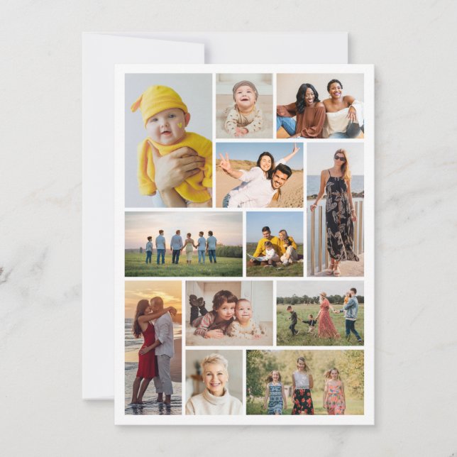 Create Your Own 12 Photo Collage Card (Front)