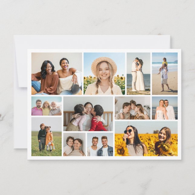 Create Your Own 12 Photo Collage  Card (Front)