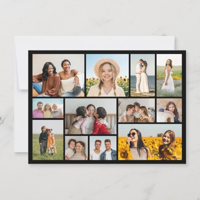Create Your Own 12 Photo Collage Card (Front)