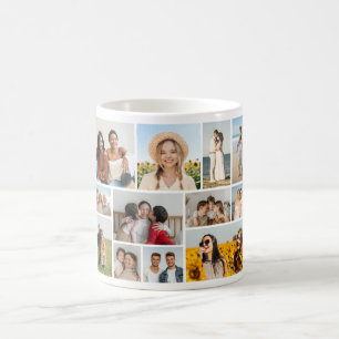 Create Your Own 12 Photo Collage Coffee Mug