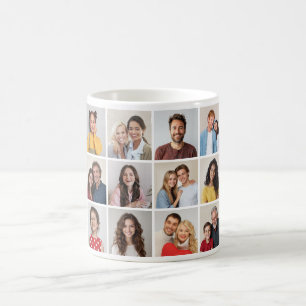 Create Your Own 12 Photo Collage Coffee Mug
