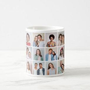 Create Your Own 12 Photo Collage Coffee Mug