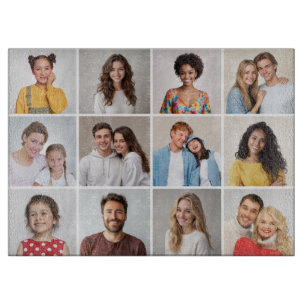 Create Your Own 12 Photo Collage Cutting Board