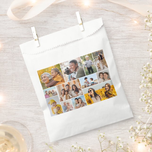 Create Your Own 12 Photo Collage Favour Bag (Clipped)
