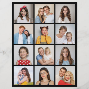 Create Your Own 12 Photo Collage Flyer