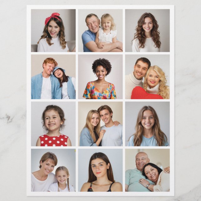 Create Your Own 12 Photo Collage Flyer (Front)