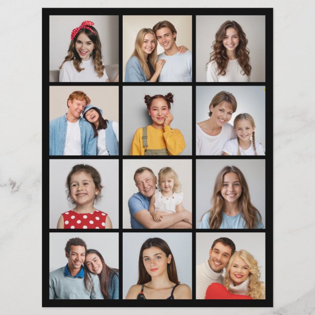 Create Your Own 12 Photo Collage Flyer (Front)