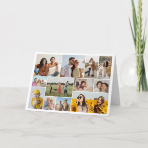 Create Your Own 12 Photo Collage Folded Greeting Card