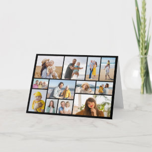 Create Your Own 12 Photo Collage Folded Greeting Card