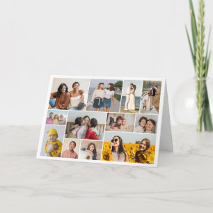 Create Your Own 12 Photo Collage Folded Greeting Card
