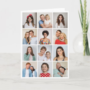 Create Your Own 12 Photo Collage Greeting Card