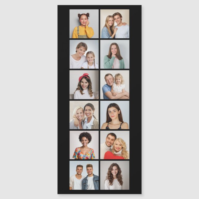 Create Your Own 12 Photo Collage Greeting Card (Front)