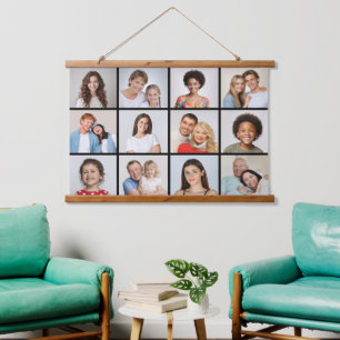 Create Your Own 12 Photo Collage Hanging Tapestry