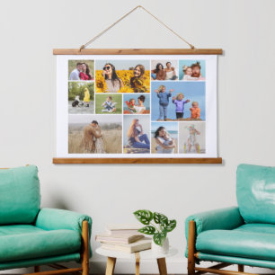 Create Your Own 12 Photo Collage Hanging Tapestry