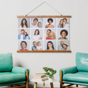 Create Your Own 12 Photo Collage Hanging Tapestry