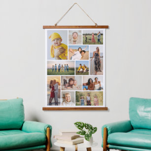 Create Your Own 12 Photo Collage Hanging Tapestry