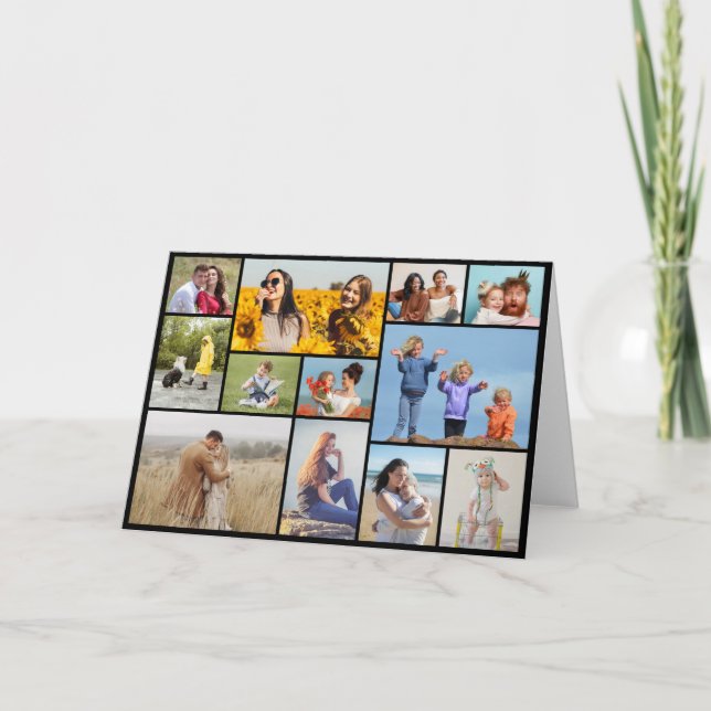 Create Your Own 12 Photo Collage Invitation (Front)