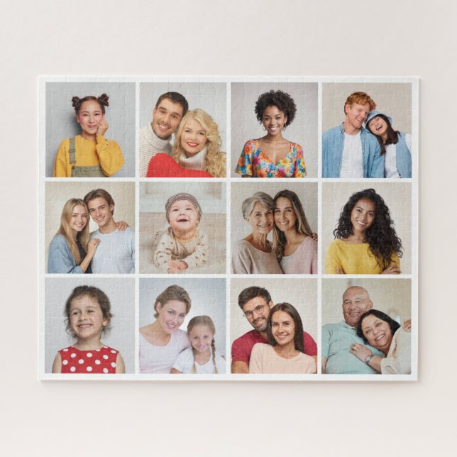 Create Your Own 12 Photo Collage Jigsaw Puzzle (Horizontal)