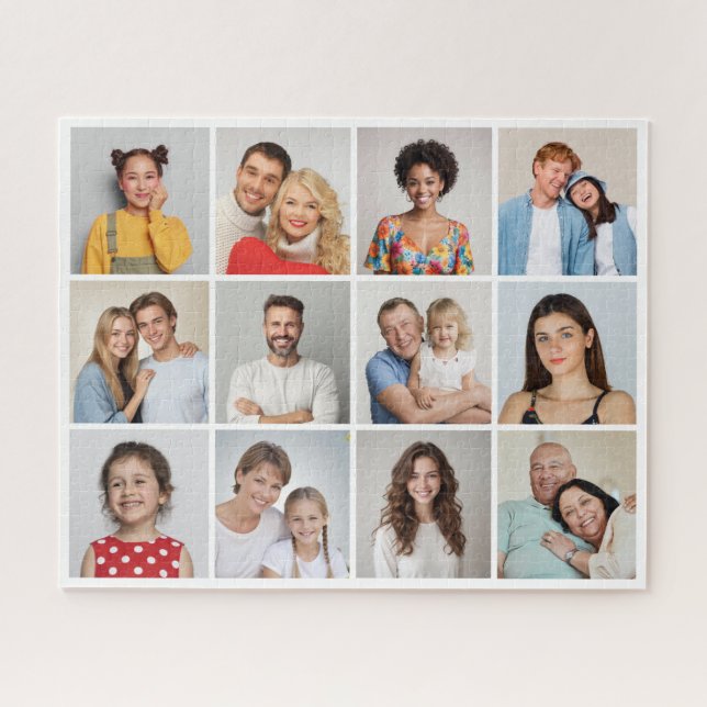Create Your Own 12 Photo Collage Jigsaw Puzzle (Horizontal)