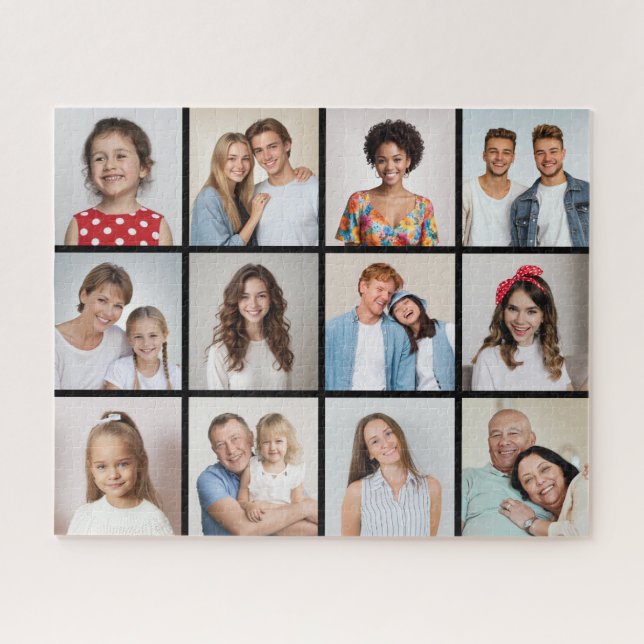 Create Your Own 12 Photo Collage Jigsaw Puzzle (Horizontal)