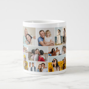 Create Your Own 12 Photo Collage  Large Coffee Mug